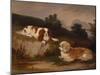 Landscape with Spaniel and Terrier, 1846-William Pascoe-Mounted Giclee Print