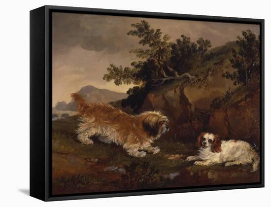 Landscape with Spaniel and Terrier, 1846-William Pascoe-Framed Stretched Canvas