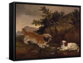 Landscape with Spaniel and Terrier, 1846-William Pascoe-Framed Stretched Canvas