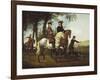 Landscape with Sportsmen Setting Out For the Hunt, c.Early 1650S-Aelbert Cuyp-Framed Giclee Print