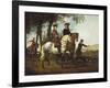 Landscape with Sportsmen Setting Out For the Hunt, c.Early 1650S-Aelbert Cuyp-Framed Giclee Print