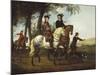 Landscape with Sportsmen Setting Out For the Hunt, c.Early 1650S-Aelbert Cuyp-Mounted Premium Giclee Print