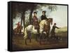 Landscape with Sportsmen Setting Out For the Hunt, c.Early 1650S-Aelbert Cuyp-Framed Stretched Canvas