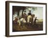 Landscape with Sportsmen Setting Out For the Hunt, c.Early 1650S-Aelbert Cuyp-Framed Giclee Print