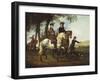 Landscape with Sportsmen Setting Out For the Hunt, c.Early 1650S-Aelbert Cuyp-Framed Giclee Print