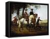 Landscape with Sportsmen Setting Out for the Hunt, Early 1650S-Aelbert Cuyp-Framed Stretched Canvas