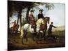 Landscape with Sportsmen Setting Out for the Hunt, Early 1650S-Aelbert Cuyp-Mounted Giclee Print