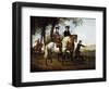 Landscape with Sportsmen Setting Out for the Hunt, Early 1650S-Aelbert Cuyp-Framed Giclee Print