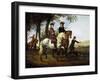 Landscape with Sportsmen Setting Out for the Hunt, Early 1650S-Aelbert Cuyp-Framed Giclee Print