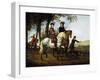 Landscape with Sportsmen Setting Out for the Hunt, Early 1650S-Aelbert Cuyp-Framed Giclee Print