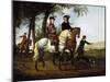 Landscape with Sportsmen Setting Out for the Hunt, Early 1650S-Aelbert Cuyp-Mounted Giclee Print