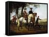 Landscape with Sportsmen Setting Out for the Hunt, Early 1650S-Aelbert Cuyp-Framed Stretched Canvas