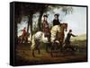 Landscape with Sportsmen Setting Out for the Hunt, Early 1650S-Aelbert Cuyp-Framed Stretched Canvas