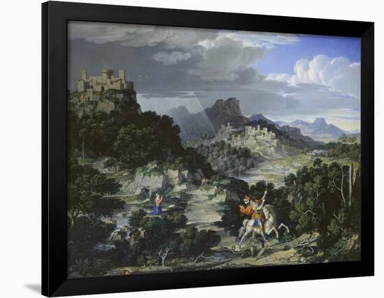 Landscape with St, George, 1807-Joseph Anton Koch-Framed Giclee Print