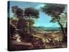 Landscape with St.George and the Dragon, circa 1610-Domenichino-Stretched Canvas