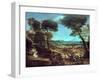 Landscape with St.George and the Dragon, circa 1610-Domenichino-Framed Giclee Print