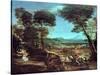 Landscape with St.George and the Dragon, circa 1610-Domenichino-Stretched Canvas