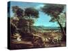 Landscape with St.George and the Dragon, circa 1610-Domenichino-Stretched Canvas