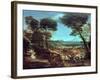 Landscape with St.George and the Dragon, circa 1610-Domenichino-Framed Giclee Print