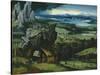 Landscape with St. Jerome, 1516-7-Joachim Patinir-Stretched Canvas