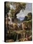 Landscape with St. Jerome, 1852-Giacinto Gigante-Stretched Canvas