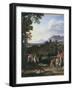 Landscape With St.Martin-Joseph Anton Koch-Framed Giclee Print