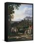 Landscape With St.Martin-Joseph Anton Koch-Framed Stretched Canvas