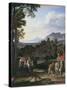 Landscape With St.Martin-Joseph Anton Koch-Stretched Canvas