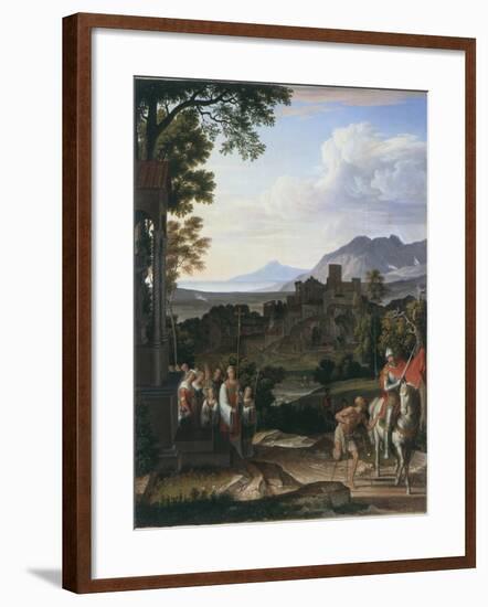 Landscape With St.Martin-Joseph Anton Koch-Framed Giclee Print