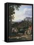 Landscape With St.Martin-Joseph Anton Koch-Framed Stretched Canvas