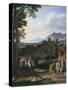 Landscape With St.Martin-Joseph Anton Koch-Stretched Canvas