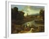 Landscape with St. Matthew, 1640-Nicolas Poussin-Framed Giclee Print