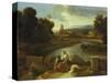 Landscape with St. Matthew, 1640-Nicolas Poussin-Stretched Canvas