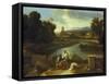 Landscape with St, Matthew, 1640-Nicolas Poussin-Framed Stretched Canvas