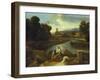 Landscape with St, Matthew, 1640-Nicolas Poussin-Framed Giclee Print