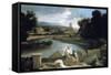 Landscape with St Matthew and the Angel, C1645-Nicolas Poussin-Framed Stretched Canvas