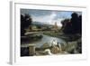 Landscape with St Matthew and the Angel, C1645-Nicolas Poussin-Framed Giclee Print