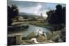 Landscape with St Matthew and the Angel, C1645-Nicolas Poussin-Mounted Giclee Print