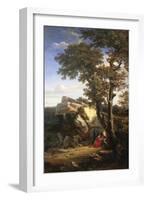 Landscape with St Sebastian Cured by the Holy Women, 1851-Gabriele Smargiassi-Framed Giclee Print