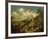 Landscape with Stormy Sea, Ca 1720-Alessandro Magnasco-Framed Giclee Print