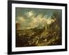 Landscape with Stormy Sea, Ca 1720-Alessandro Magnasco-Framed Giclee Print