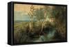Landscape with Stream Overhung with Trees, 1637-1640-Peter Paul Rubens-Framed Stretched Canvas