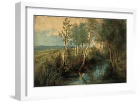 Landscape with Stream Overhung with Trees, 1637-1640-Peter Paul Rubens-Framed Giclee Print