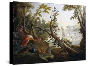 Landscape with Swans-Francois Boucher-Stretched Canvas