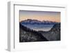 Landscape with Tatra Mountains in winter at sunset, Lesser Poland Voivodeship, Poland-Panoramic Images-Framed Photographic Print