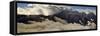 Landscape with Tatra Mountains rising above clouds, Lesser Poland Voivodeship, Poland-Panoramic Images-Framed Stretched Canvas