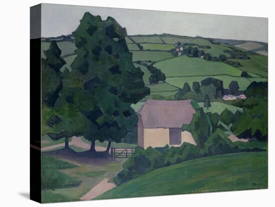 Landscape with Thatched Barn-Robert Polhill Bevan-Stretched Canvas