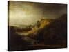 Landscape with the Baptism of the Eunuch-Rembrandt van Rijn-Stretched Canvas