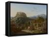 Landscape with the Castle of Massa di Carrara, 1827-Leo Von Klenze-Framed Stretched Canvas