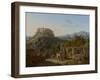 Landscape with the Castle of Massa di Carrara, 1827-Leo Von Klenze-Framed Giclee Print